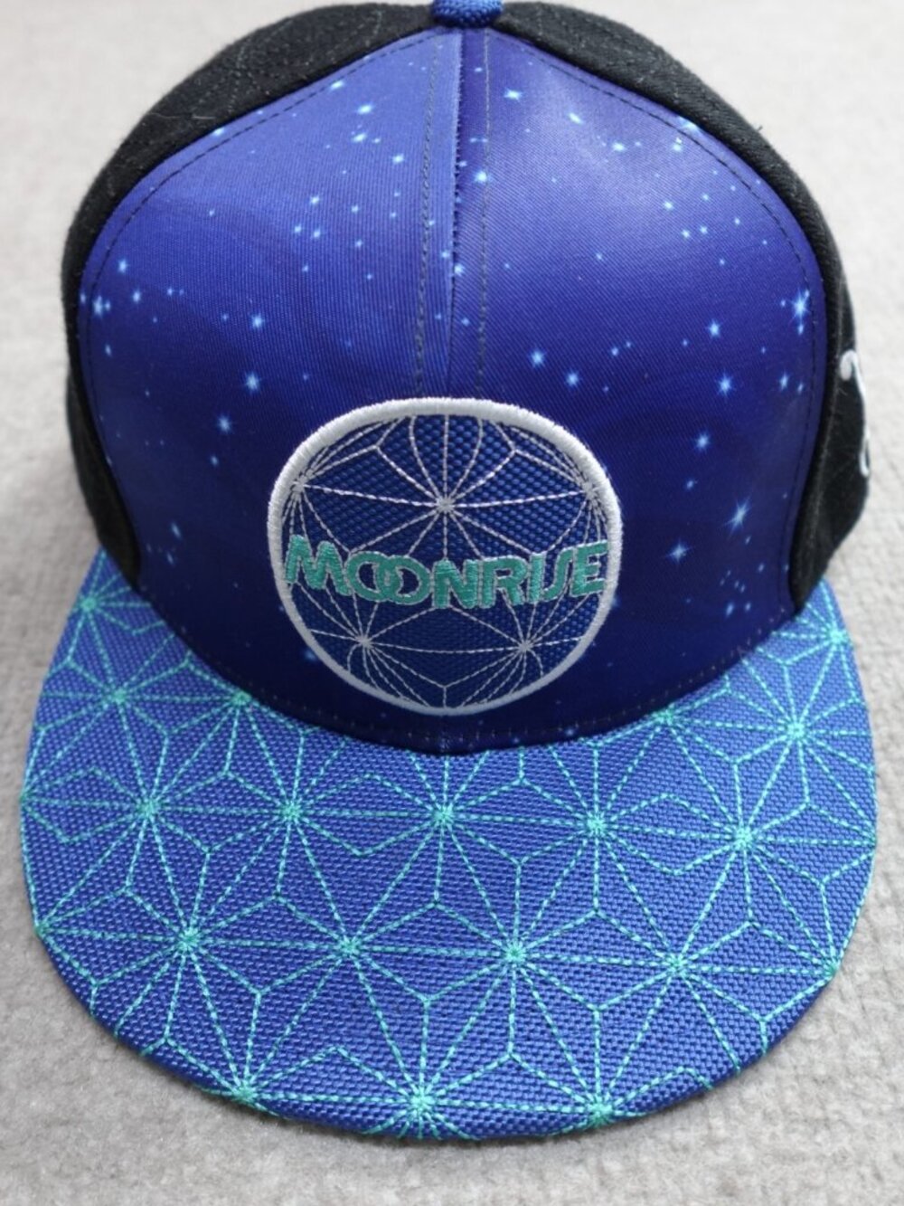 Moonrise Hat Blue Snapback Embroidered Grassroots California Limited Edition